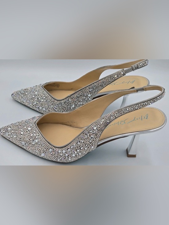 Betsey Johnson Shoes - Betsey Johnson Clark Rhinestone Slingback Pumps Shoe Size 11 Pointed Toe Wedding